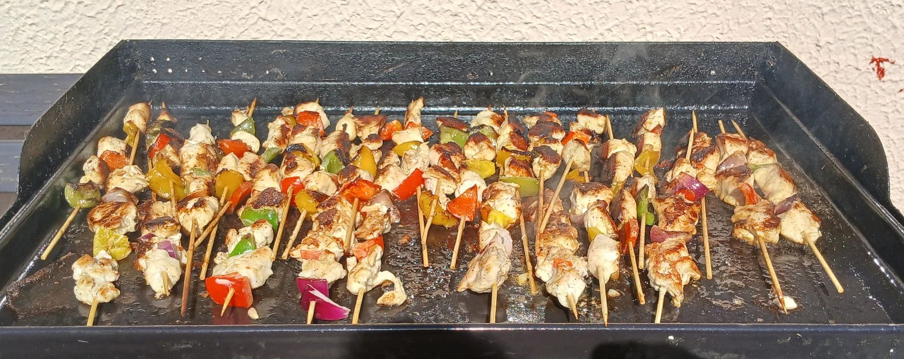 Brochettes de poulet à la cuisson