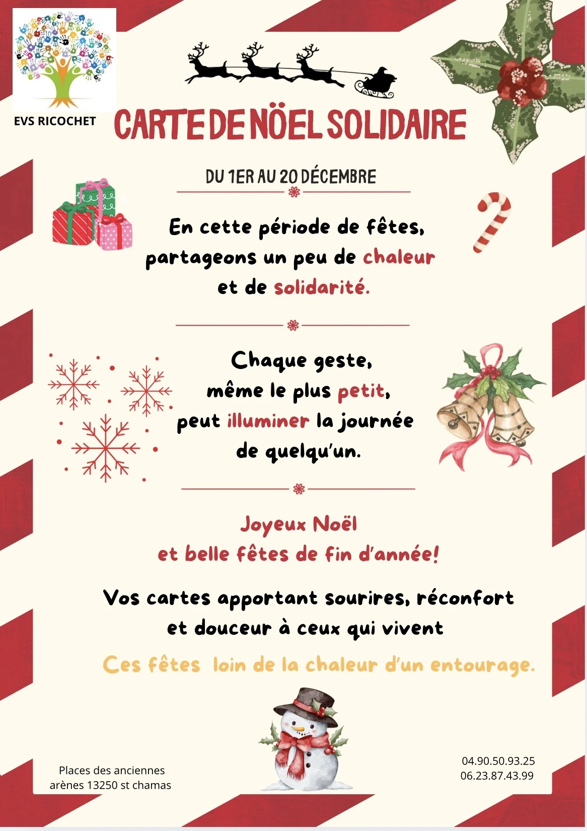 Affiche Cartes de Noël solidaires
